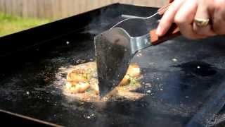 How to cook hibachi style Ginger Scallops Blackstone griddle [upl. by Eldnar312]