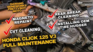 Honda Click 125 V3 Full Maintenance  BoyByaheroz Motovlogz [upl. by Farkas]