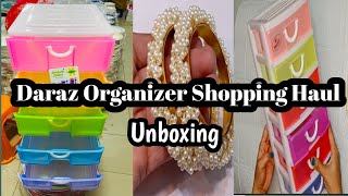 Daraz Organizer Shopping Haul  Some Viral Products From Daraz  Organizer  Storage box unboxing [upl. by Oirevas932]