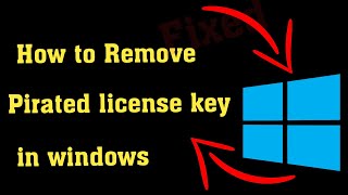 How To Remove Pirated License Key From Windows  How To Deactivate Windows By Removing Product Key [upl. by Noslrac]