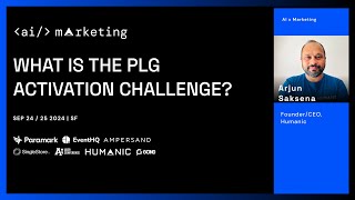 Understanding the PLG Activation Challenge Arjun Saksena FounderCEO Humanic [upl. by Nylasoj9]