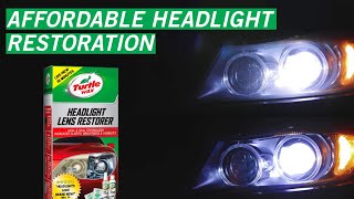 Easy Headlight Restoration with Headlight Lens Restorer Kit  Turtle Wax [upl. by Blum]