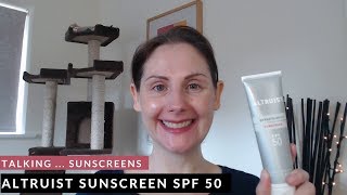 Altruist Sunscreen SPF 50  Review [upl. by Aihsot502]