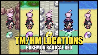 Pokemon Radical Red 41  All TM  HM amp Move Tutor Locations [upl. by Aiksa]