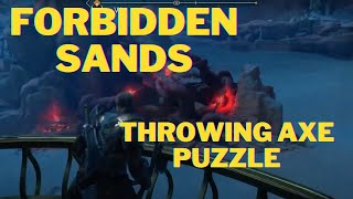 Alfheim The Forbidden Sands  Throwing Axe Puzzle  Red Vine Hive Puzzle God of War Ragnarok [upl. by Arretal779]