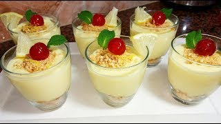 تحلية رمضانية رائعة جدا بمذاق الحامض الليمون منعشة Verrines façon tarte au citron [upl. by Ila]