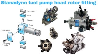 How to stanadyne fuel injection pump head rotor repair Tractor diesel pump new rotor installing [upl. by Heeley]