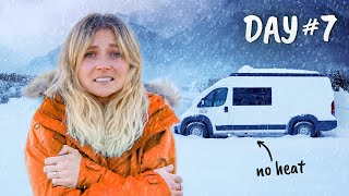 7 Days OffGrid in a Snow Storm  WINTER VAN LIFE [upl. by Asilrac541]