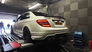 VOLUME UP C63 W204 STRAIGHT PIPE DYNO RUN [upl. by Cathleen]