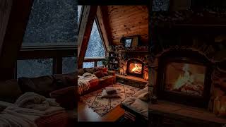 Cozy room in snowy weather relax cozywinterambience cozywinternights asmr cozy snow [upl. by Nomyar659]