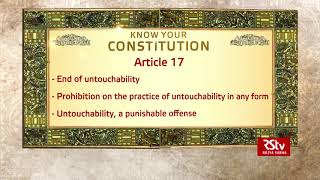 Know Your Constitution  Snippet 18 [upl. by Rotberg487]