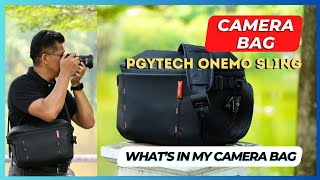 Whats In My Bag 2023  PGYTECH Onemo Sling 11L Best Camera Bag [upl. by Bravin]