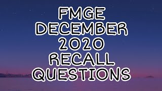 FMGE DECEMBER 2020 RECALL Questions  Anat  Biochem  Fmt  Derma  Ent  Part  1  MisMedicine [upl. by Nibbor560]