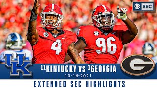 11 Kentucky vs 1 Georgia Extended Highlights  CBS Sports HQ [upl. by Acissj455]