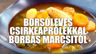 Borsóleves csirkeaprólékkal Marcsi konyhájából [upl. by Lemert]