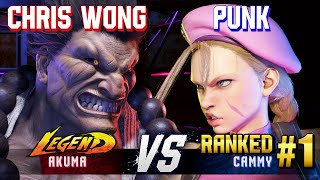 SF6 ▰ CHRIS WONG Akuma vs PUNK 1 Ranked Cammy ▰ High Level Gameplay [upl. by Netneuq]