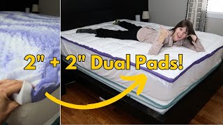 ChiXpace Dual 4quot Mattress Topper  Full Demo Review [upl. by Anaujik]