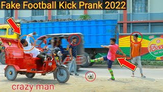 new viral Fake Football Kick Prank  Football Scary Prank  Gone Wrong Reaction  By Razu prank tv [upl. by Icyac]