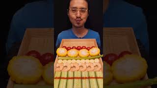 Mukbang ASMR  Shine Muscat Grape Ippeichan cherry tomatoes corn asparagus cheese shrimp [upl. by Trutko514]