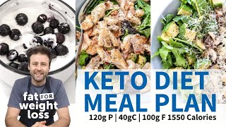 KETO DIET Meal Plan  1500 Calories  120g Protein [upl. by Leta731]