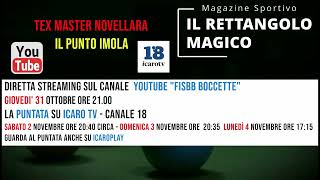 31 ottobre ore 2100  DIRETTA Tex Master Novellare VS Il Punto Imola [upl. by Ellocin8]