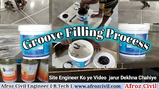 Groove Filling Process in Trimix Flooring  Polysulphide Sealant  Choksey Chemical  Afroz Civil [upl. by Clarinda873]