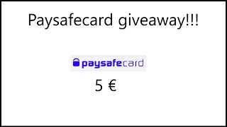 Paysafecard giveaway 2 [upl. by Noraj]