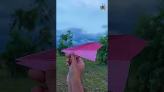 Flying paper airplane Long range flying paper plane origami aircraft that flies far [upl. by Llekcm]