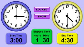 Elapsed Time Clocks Teaching Tool [upl. by Eilama]