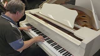 White Baby Grand Piano for sale [upl. by Madlen]