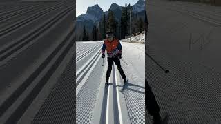 Downhill techniques on crosscountry skis half wedge [upl. by Marler31]