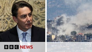 US envoy in Beirut as ceasefire talks under way  BBC News [upl. by Seeto684]