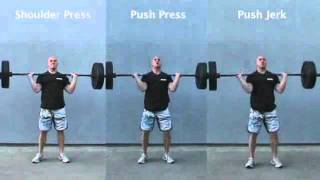 CrossFit  Shoulder PressPush PressPush Jerk tripanel [upl. by Aronel]