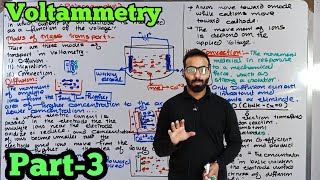 Part3 Voltammetry  Modes of mass transfer  Diffusion migration convection [upl. by Pytlik467]