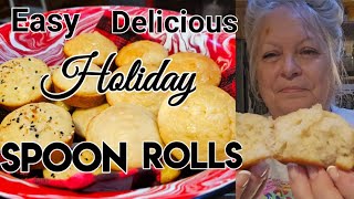 Quick Easy Delicious Yeast Spoon Rolls for the Holiday Table [upl. by Sudaorb875]