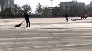 From Empty Field to Football Dream2Cleaning the Field Before Laying Artificial Grass [upl. by Ynahpit645]