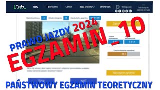 ✅❌Cały egzamin na prawo jazdy 2024❌✅ część 10  2024 kategoria B [upl. by Bradford]