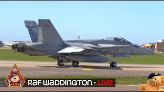 LIVE RAF WADDINGTON RCAF F18 HORNETS RED ARROWS PRACTICE amp HOME OF ISTAR • 081024 [upl. by Targett]