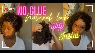 No Glue hair installNatural curly look [upl. by Sivam]