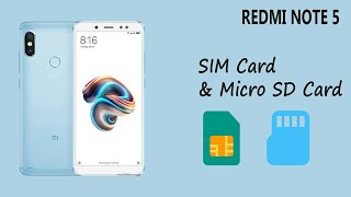 Redmi Note 5 Pro  Note 5  How to insert Sim card and amp Memory Card [upl. by Biernat]