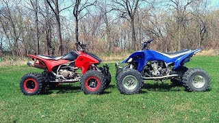 Yamaha YFZ 450 vs Honda TRX 450er Battle of the 2006s [upl. by Sidoney]