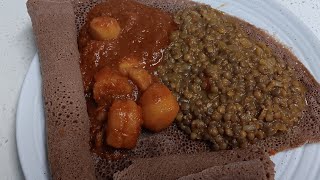 የድፍን ምስር አልጫ ወጥ አሰራር how to make Ethiopian style whole lentils stew ethiopian vegan vegtarian [upl. by Samuel799]