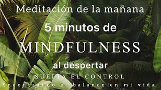 Meditación de la mañana SUELTA el CONTROL 🍃☀️  5 minutos MINDFULNESS [upl. by Kraft]