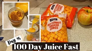 Cinnamon Apple Squash Juice  My Favorite Harvest Juice Day 95 100 Day Juice Fast [upl. by Rem]