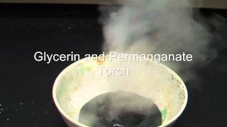 The Reaction of Glycerin and Potassium Permanganate [upl. by Seira]