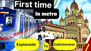 First time metro kore dakshineswar gelam Esplanade to dakshineswar in metro Esplanadekolkata [upl. by Lurleen]