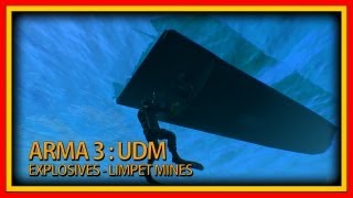 Arma 3 Underwater Diving Module  Limpet Mines 1080p [upl. by Alfeus390]