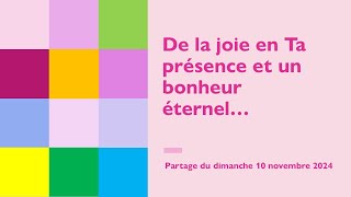 De la joie en Ta présence et un bonheur éternel [upl. by Haela]