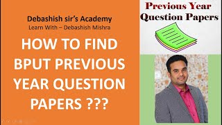 Easy Way To Find BPUT Previous Year Question Papers [upl. by Reifinnej]