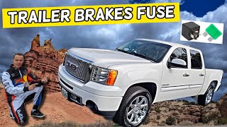 GMC SIERRA TRAILER BRAKES FUSE LOCATION 2007 2008 2009 2010 2011 2012 2013 [upl. by Eilsil335]